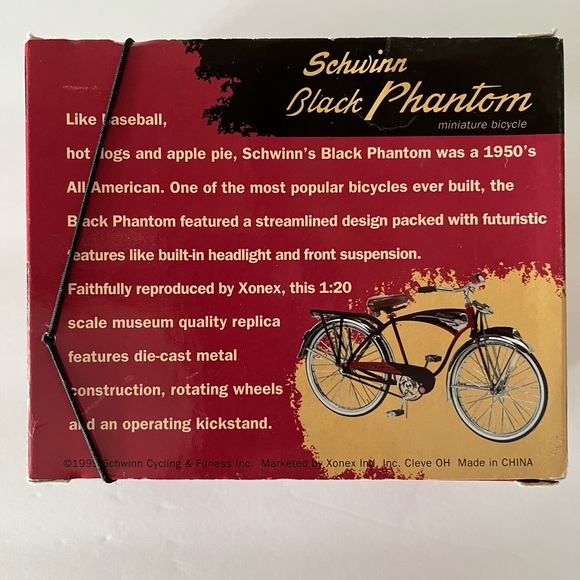 Schwinn Black Phantom Miniature Bicycle - Picture 3 of 6